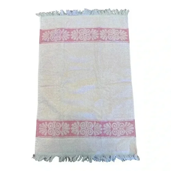 Cannon 1950s-1960s Monticello Pink Bath Towels Set of 6 Vintage Bath Linens - Picture 5 of 8